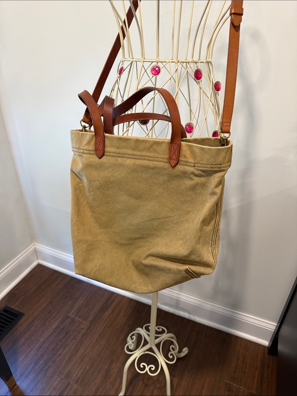 Madewell Transport Tote Bag with Brown Leather Straps - Picture 2 of 4